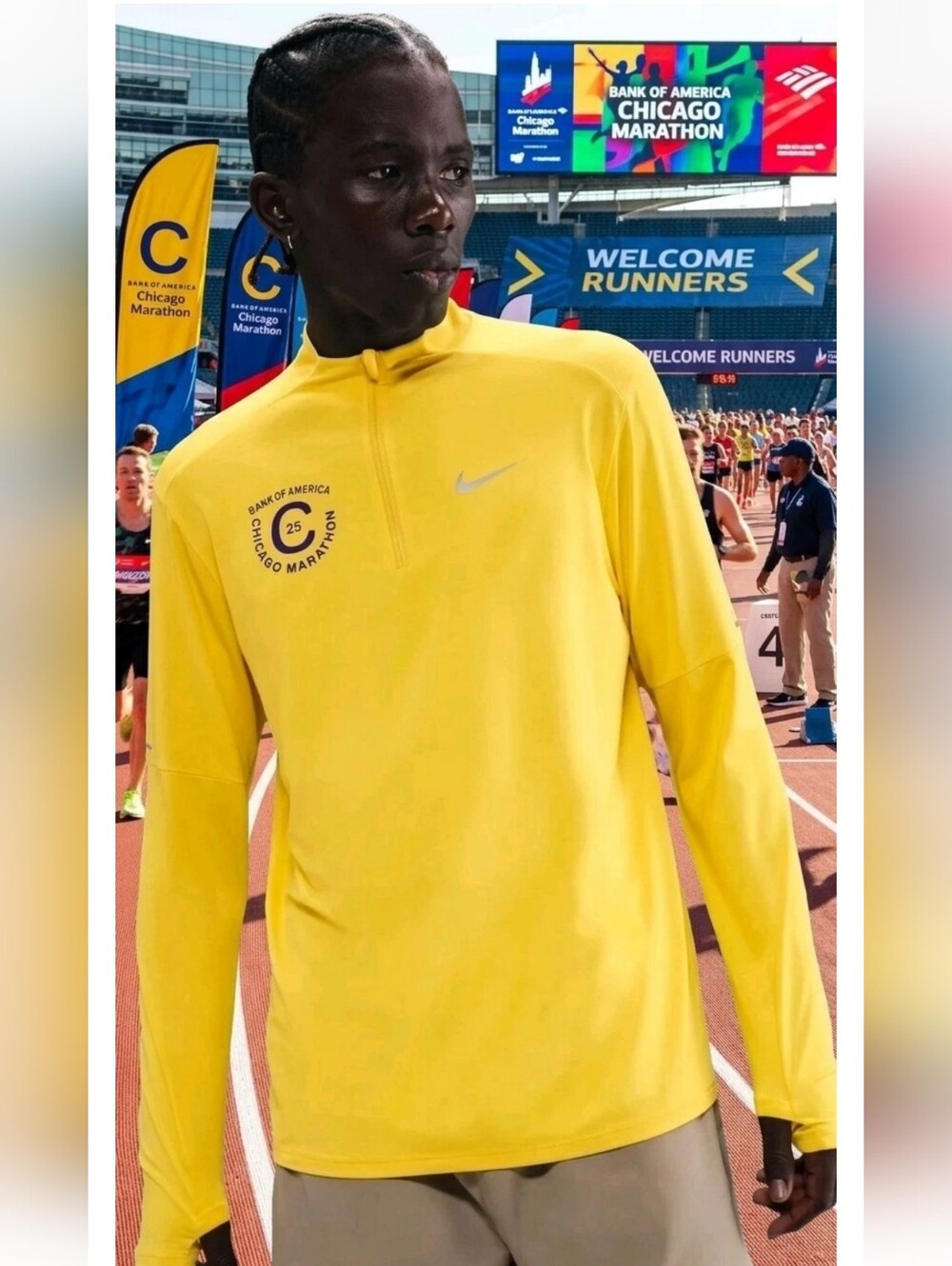 Nike Dri-FIT 1/4 Zip LS Chicago Marathon 2025 Yellow